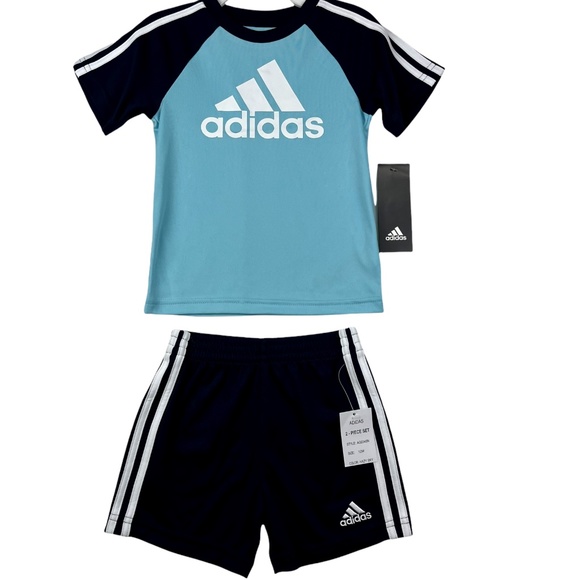 Adidas Baby Boy's Cute, Comfy Short Sleeve Shirt & Shorts 2-Piece Set 12 Months - Picture 11 of 11